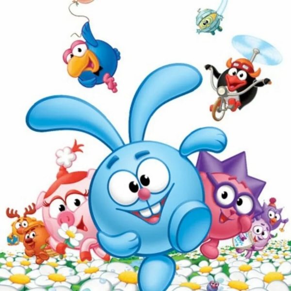 Смешарики на белом фоне