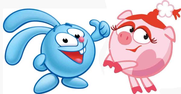 Смешарики Нюша и Бараш