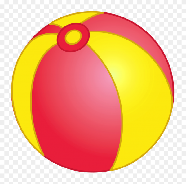 Детский мячик на прозрачном фоне