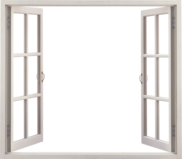 Оконная рама на белом фоне