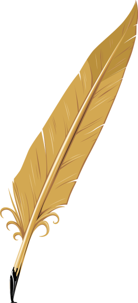 Перо на прозрачном фоне