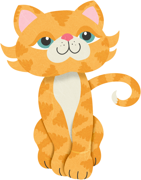 Рыжий кот мультяшный