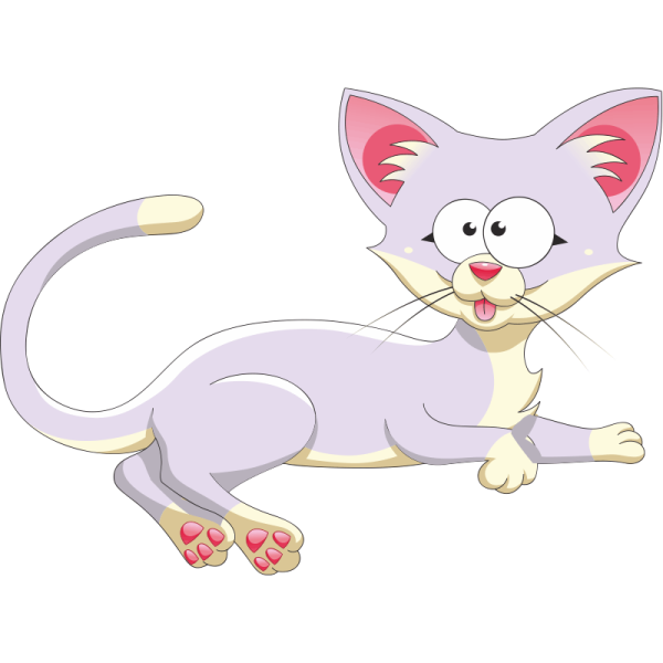 Кошка на прозрачном фоне