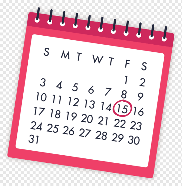 Иконка календарь прозрачный фон