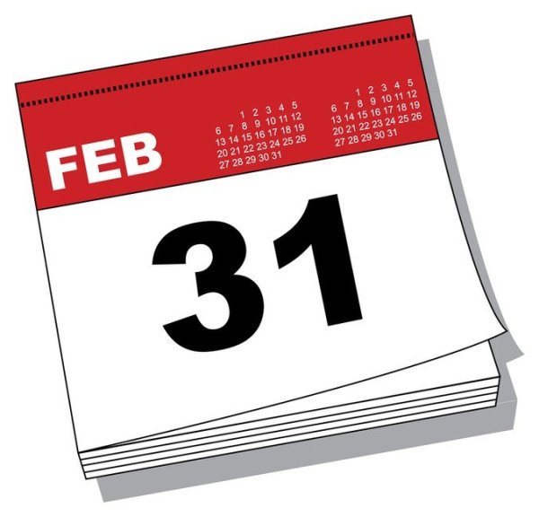 Календарь на прозрачном фоне