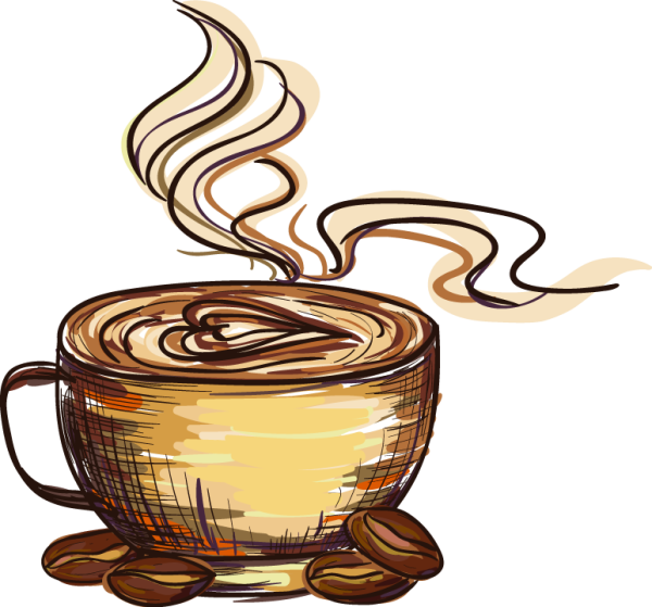 Кофе на прозрачном фоне