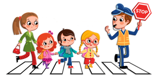 Дети на дороге клипарт