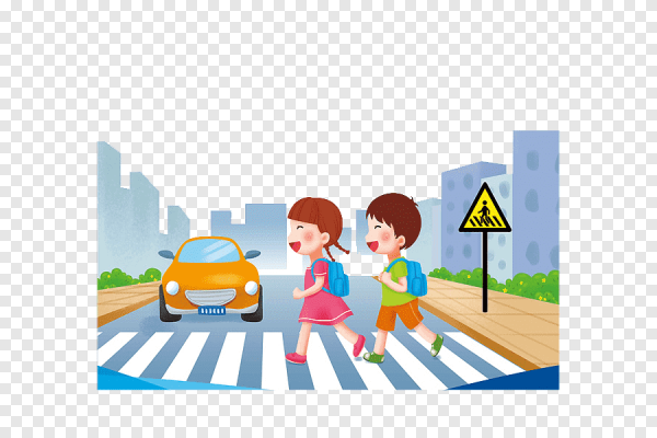 Дети на дороге вектор