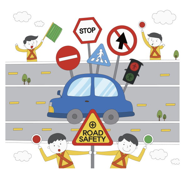 ПДД для детей на белом фоне