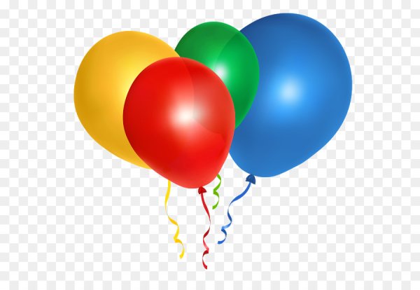 Цветные шары на прозрачном фоне