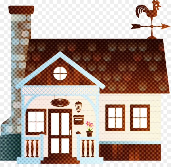 Деревенский домик мультяшный