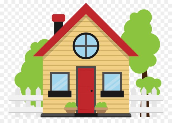 Зимний домик мультяшный