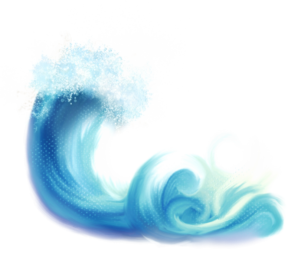 Волна на прозрачном фоне