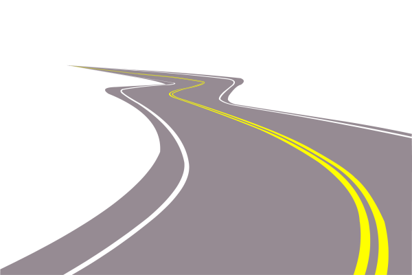 Дорога на белом фоне