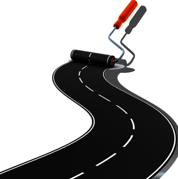 Дорога на прозрачном фоне