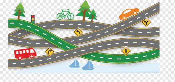 Автодорога на прозрачном фоне