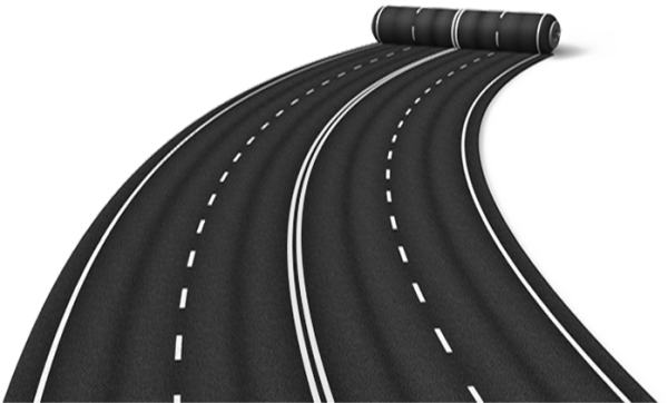 Автодорога на прозрачном фоне