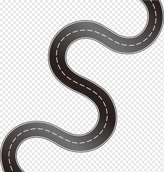 Дорога на белом фоне