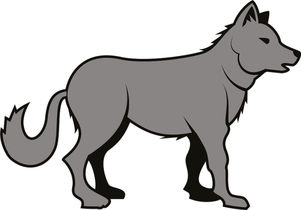 Волк векторный клипарт
