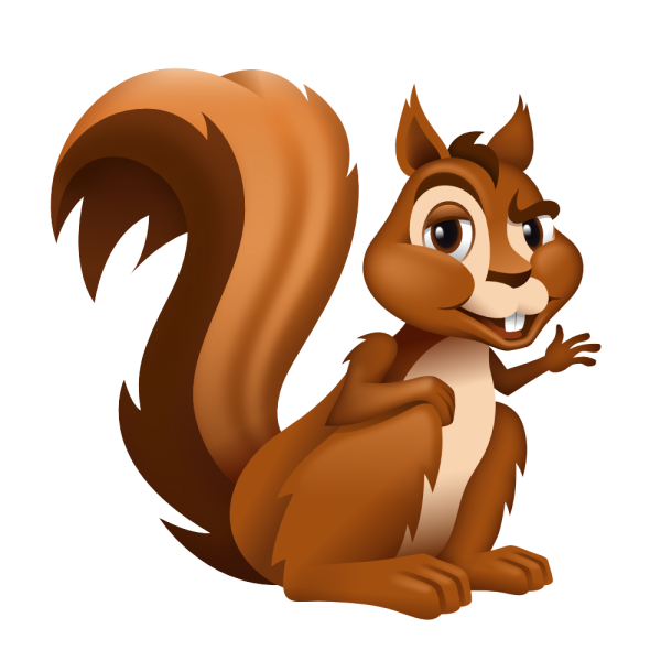 Белочка мультяшная
