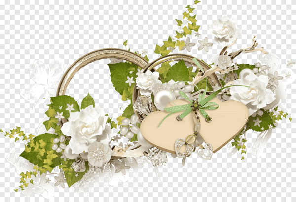 Свадебные атрибуты на прозрачном фоне