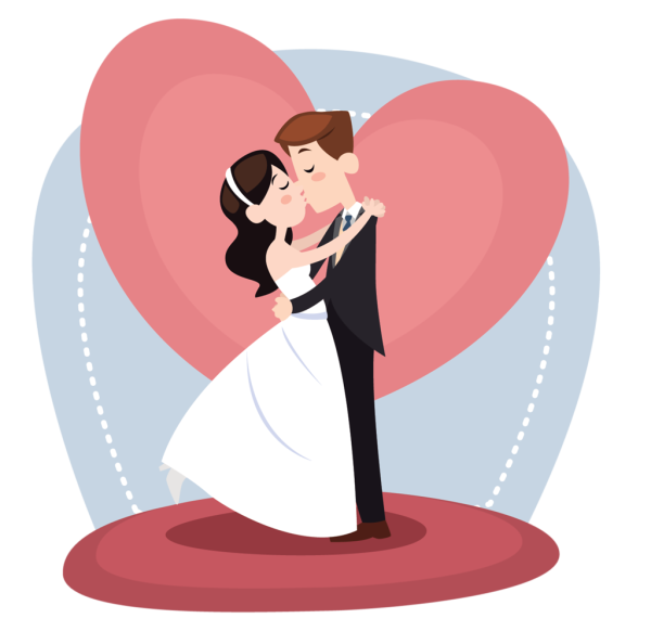 Жених и невеста Рисованные