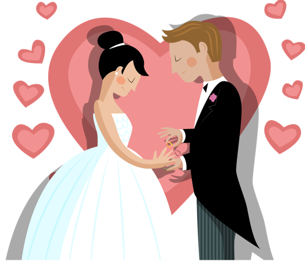 Наклейки жених и невеста