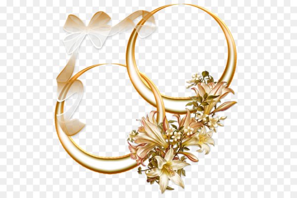 Свадебные украшения на прозрачном фоне