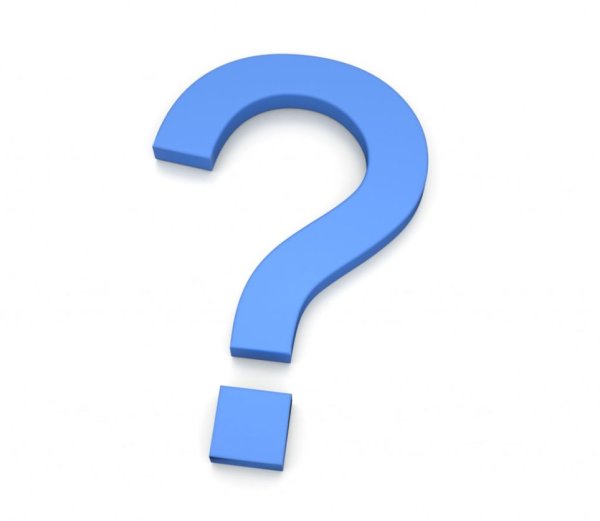 Знак вопроса на белом фоне