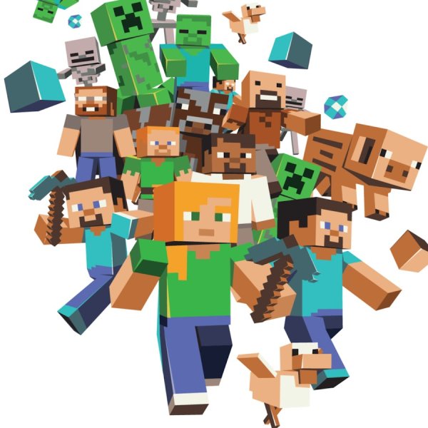 Герои из МАЙНКРАФТА для печати