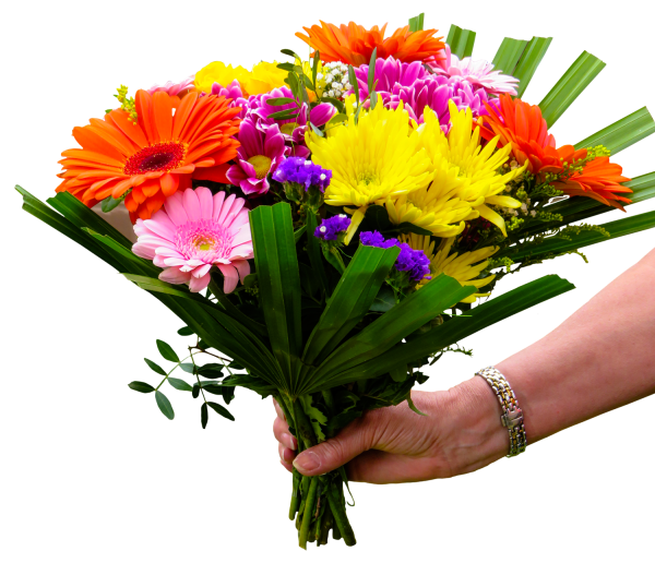 Клипарт букет цветов на прозрачном фоне