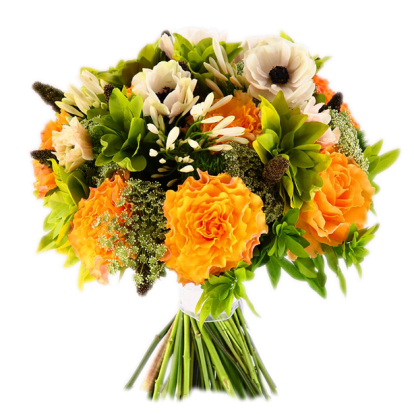 Букет цветов на прозрачном фоне