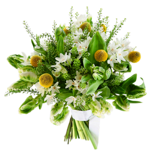 Букет цветов на прозрачном фоне