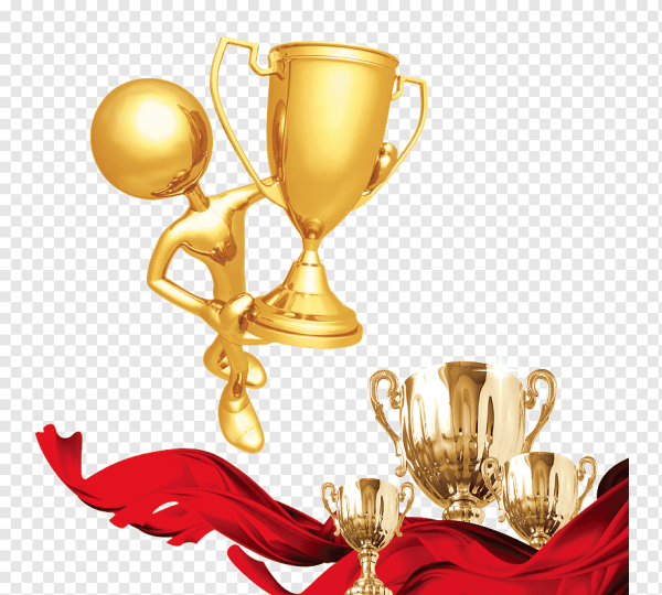Кубки и медали на прозрачном фоне