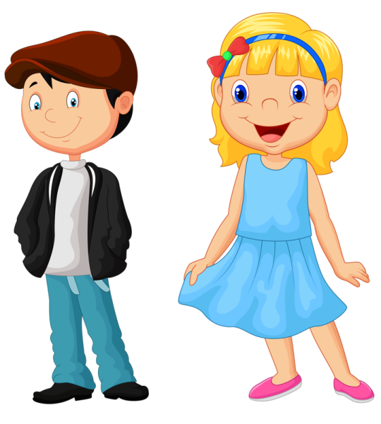 Мальчик и девочка мультяшные