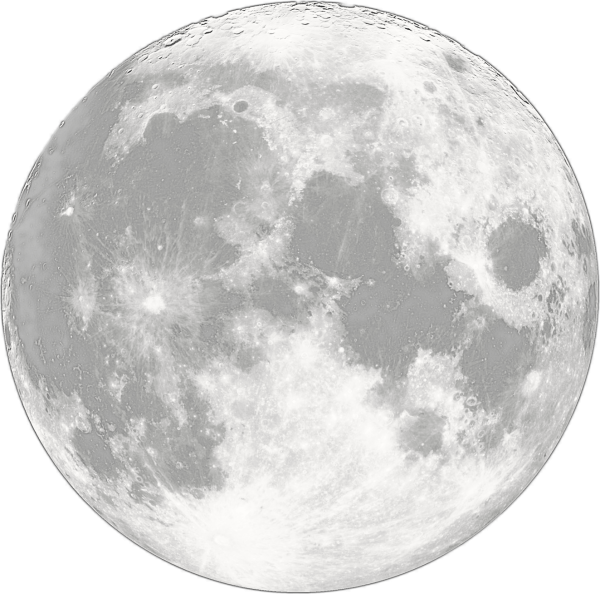 Луна на белом фоне