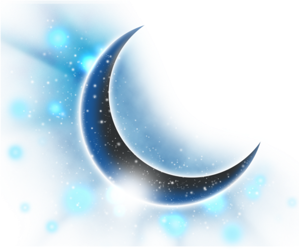 Месяц на белом фоне