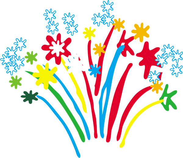 Салют на прозрачном фоне