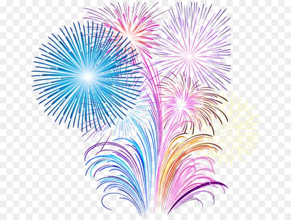 Салют на прозрачном фоне