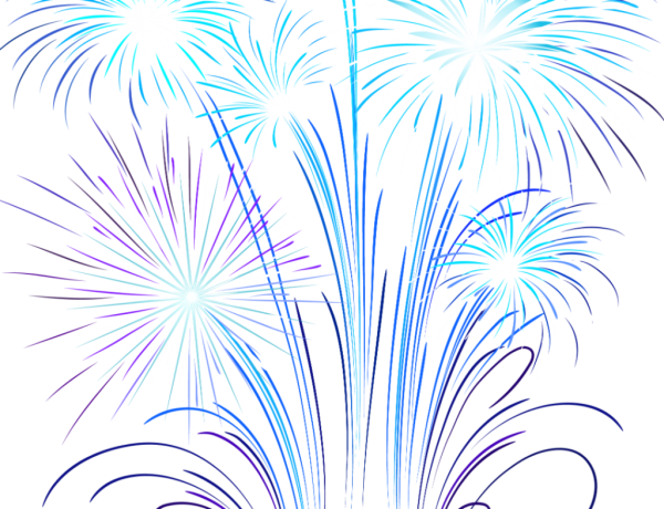 Салют на белом фоне