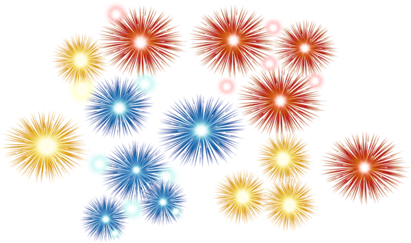 Салют на прозрачном фоне