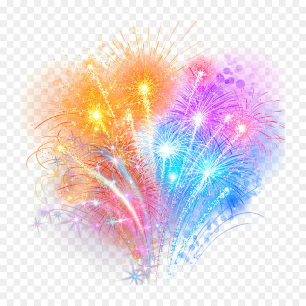 Фейерверк на прозрачном фоне