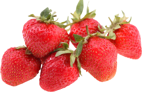 Клубника на прозрачном фоне