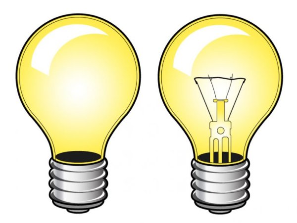 Лампочка нарисованная