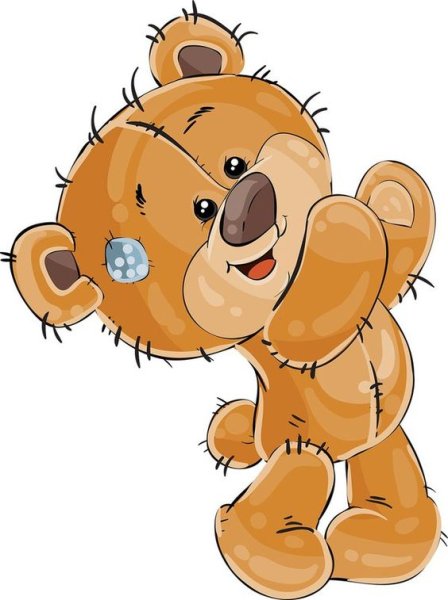 Мишка клипарт на прозрачном фоне