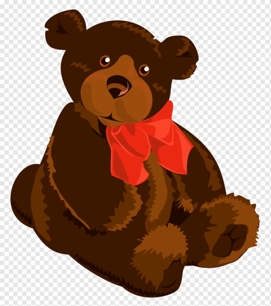 Мультяшный мишка на прозрачном фоне