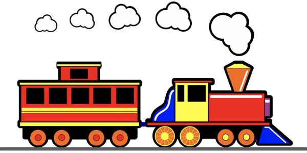 Поезд рисунок