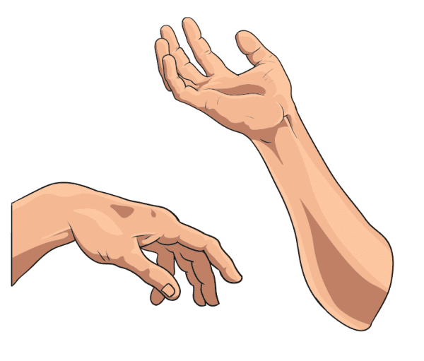 Руки нарисованные