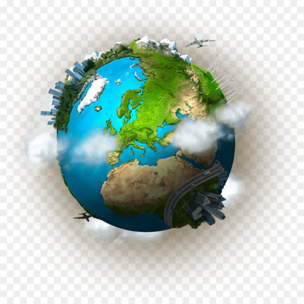 Земля на прозрачном фоне