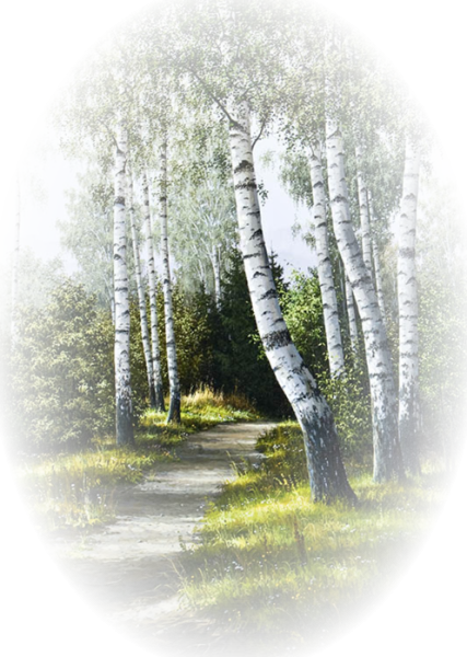 Пейзаж на прозрачном фоне